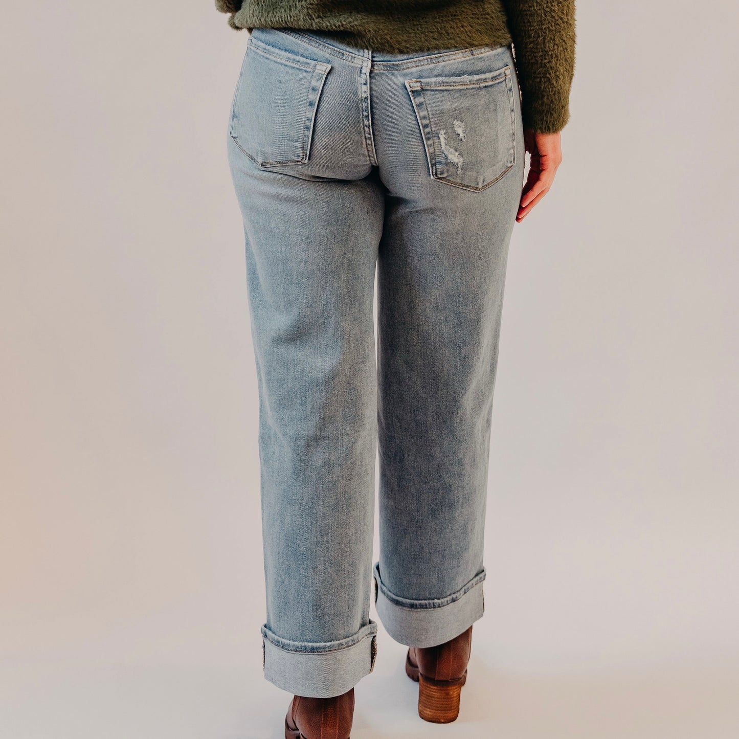 Vervet | Mid  Rise Slim Wide Jean | Triple Up