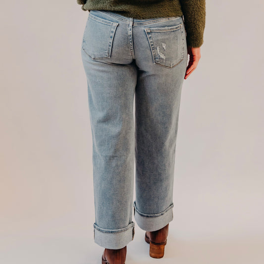 Vervet | Mid  Rise Slim Wide Jean | Triple Up