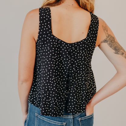 Be Cool | Polka Dot Tank | Black