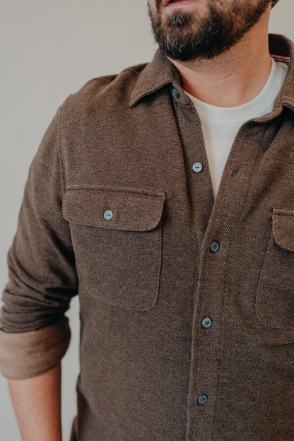 The Normal Brand | Textured Knit Shirt | Java