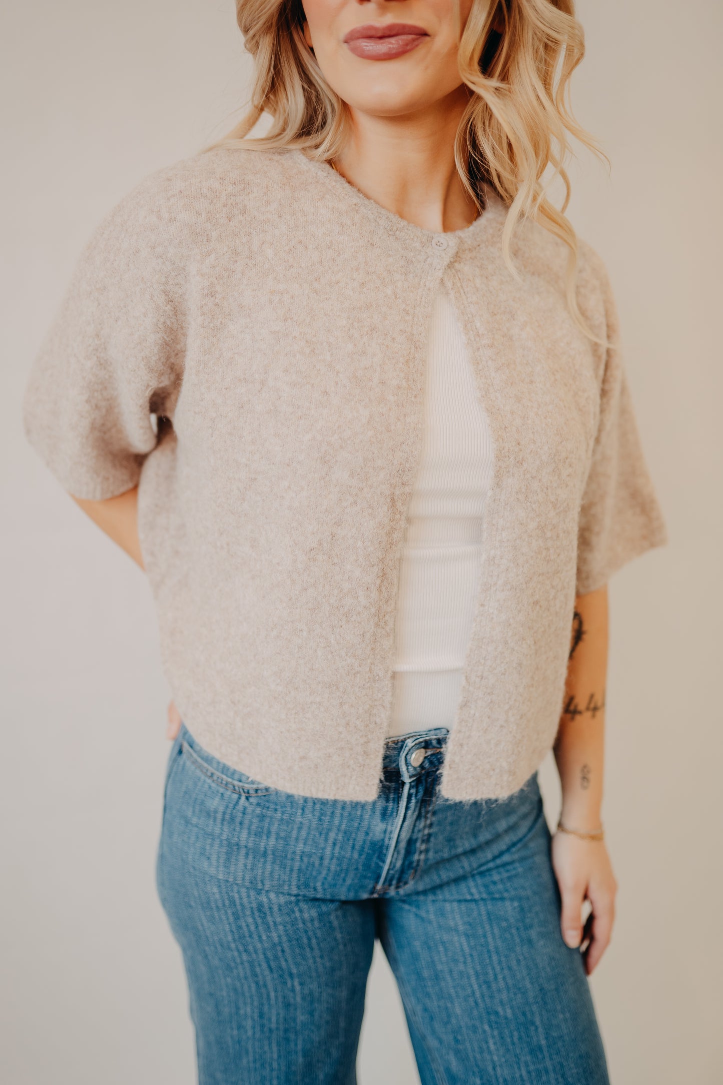 Wishlist | Short Sleeved Sweater | Chestnut