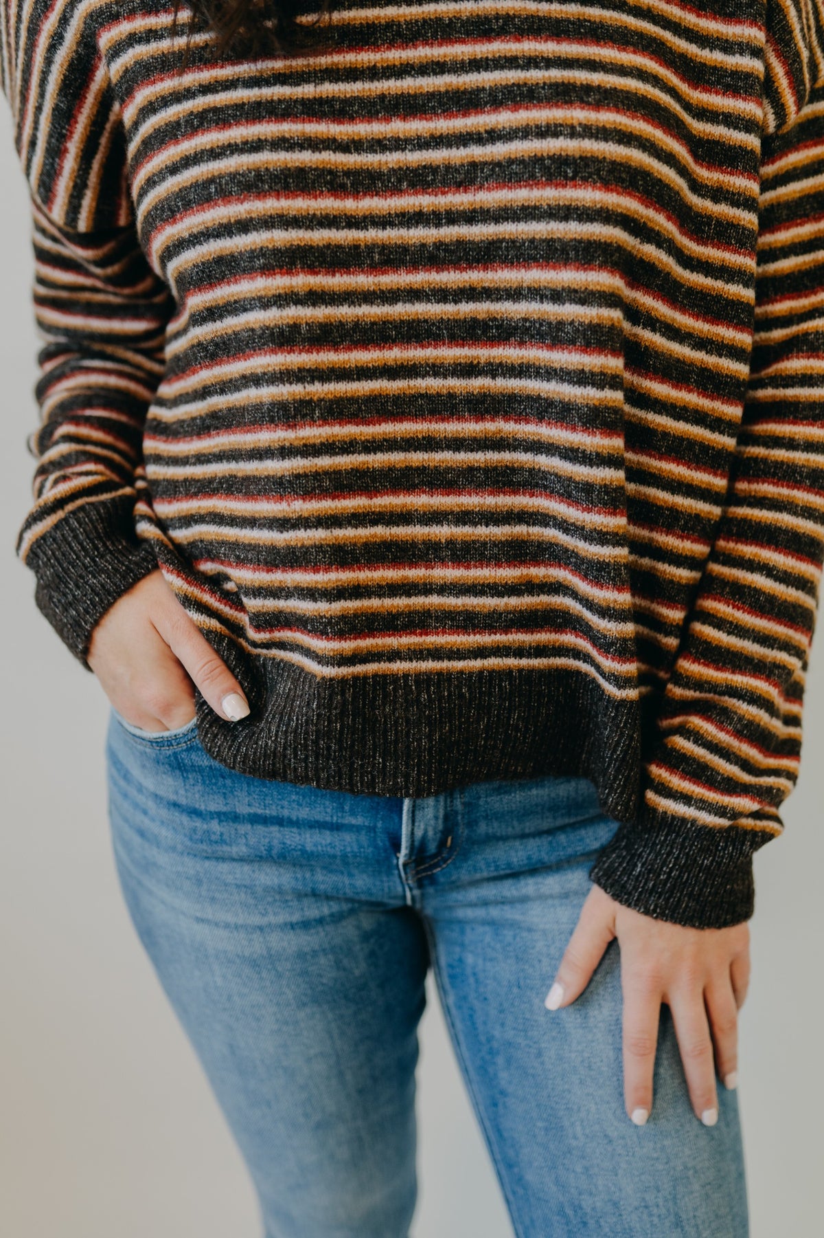 By Together | Briar Striped Sweater | Chocolate