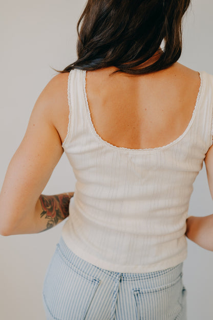 Z Supply | Lainey Pointelle Tank | Cloud