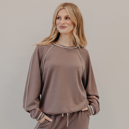 Thread & Supply | Amelia Top | Eggplant Ivory