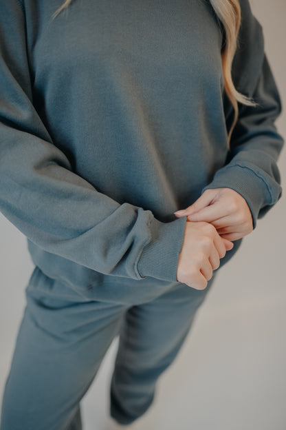 Z Supply | Boyfriend Cotton Sweatshirt | Storm Cloud