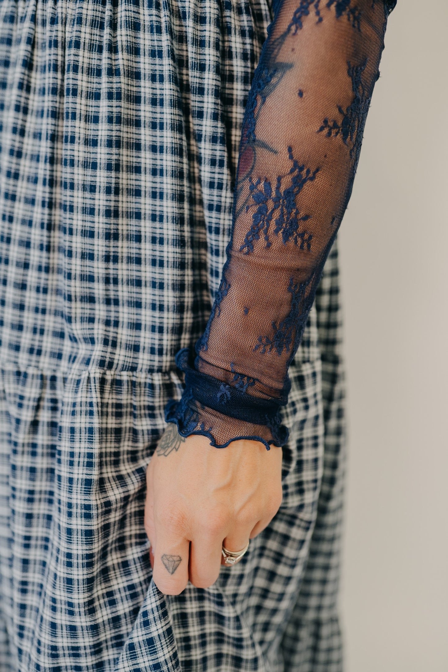 Hem & Thread | Lace Long Sleeve | Navy