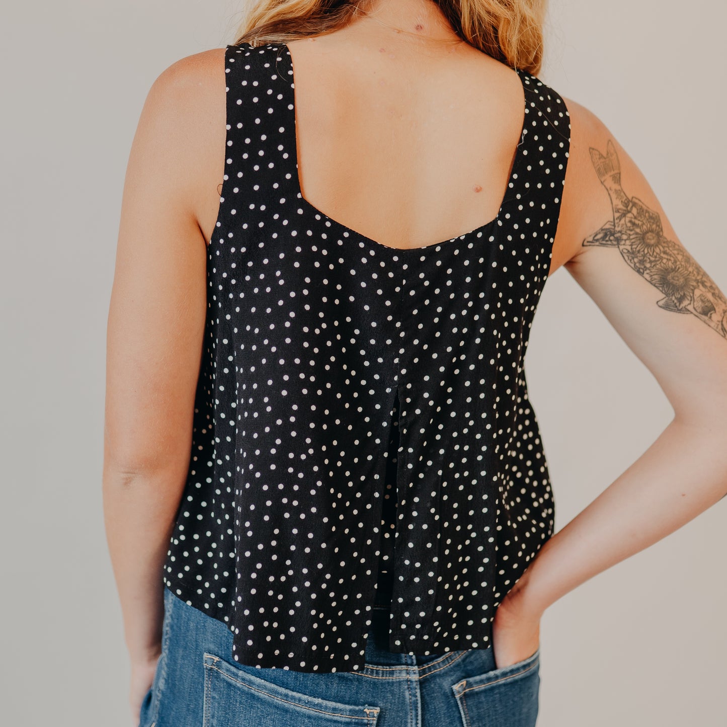 Be Cool | Polka Dot Tank | Black