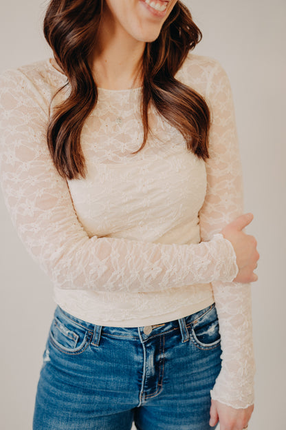 Hem & Thread | Lily Lace Top | Ivory