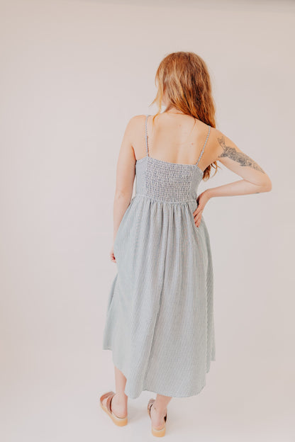 Blu Pepper | Striped Dress | Navy White