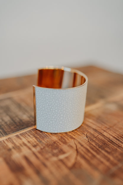 Josslyn | White Cuff Bracelet