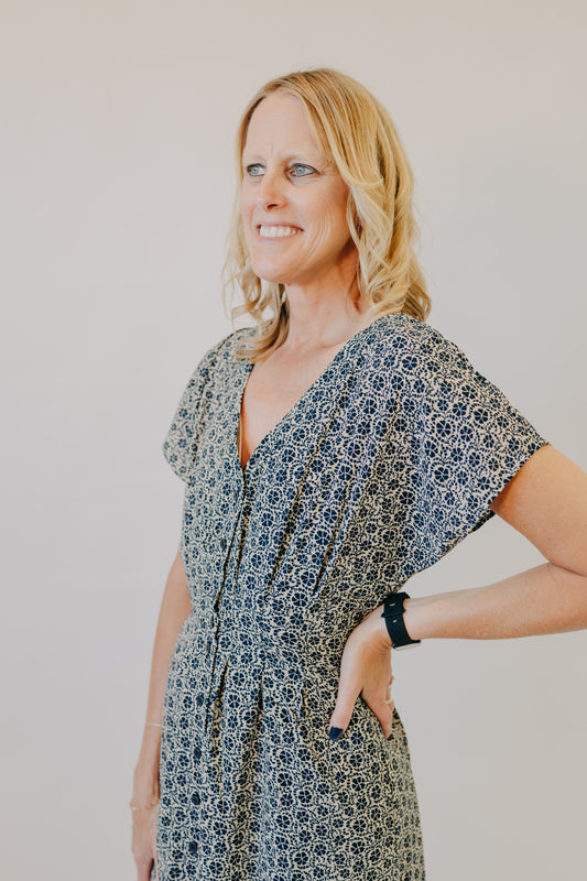 Z Supply | Sanna Iris Floral Midi Dress | Eclipse