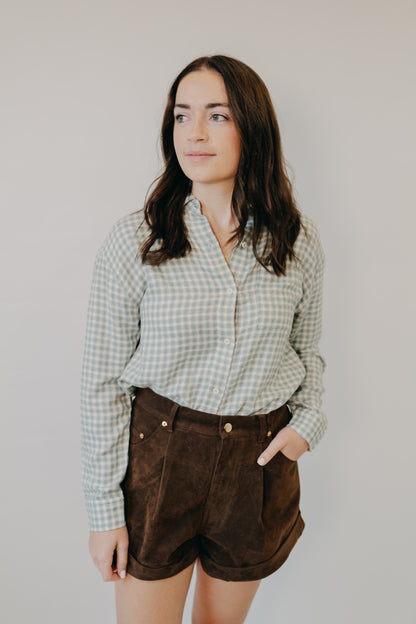 Z Supply | River Plaid Button Up | Emerald Cove