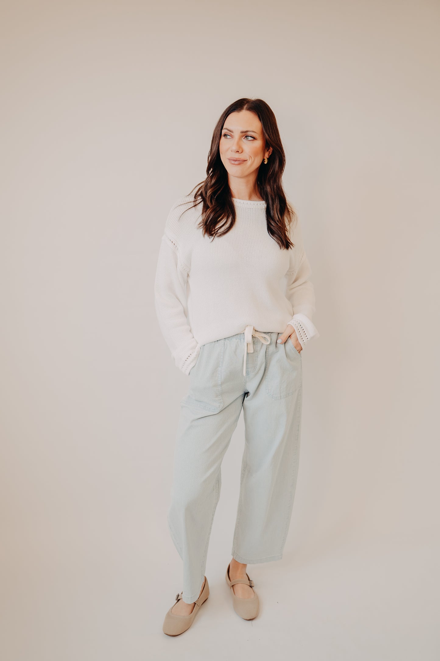 Thread & Supply | Avril Pants | Blue/White Stripe