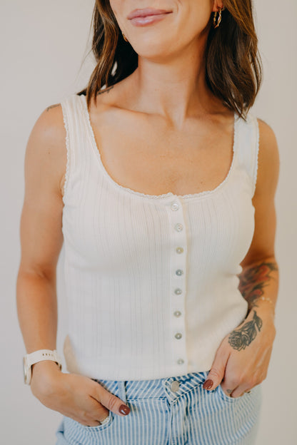 Z Supply | Lainey Pointelle Tank | Cloud