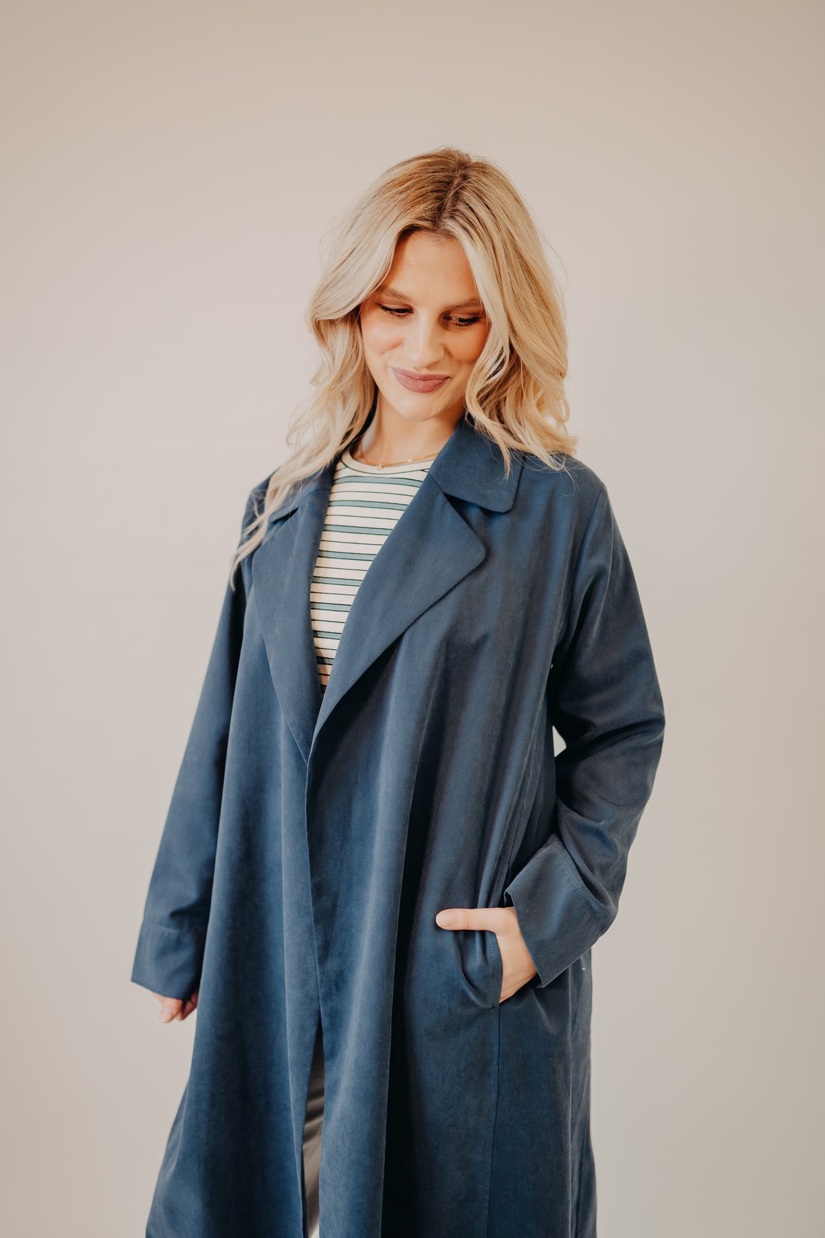 Fun2Fun | Trench Coat | Navy