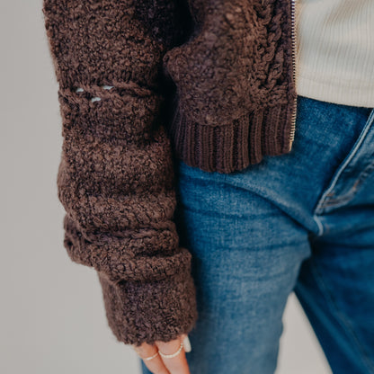 Z Supply | Sundance Sweater Jacket | Chocolate Cherry