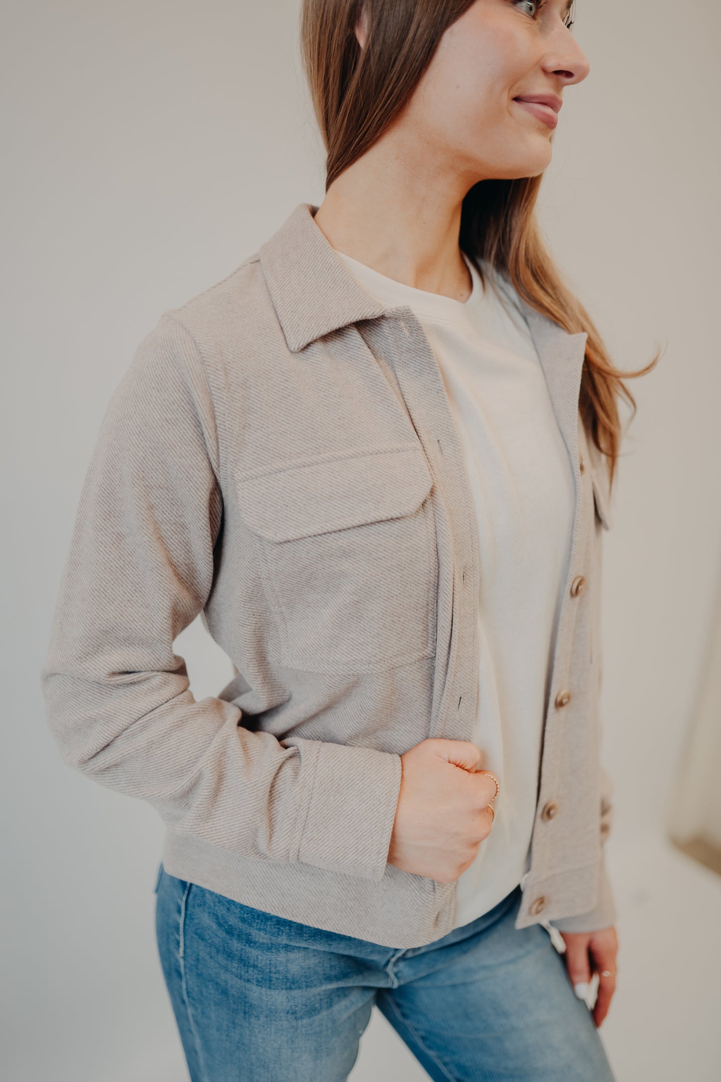 Thread & Supply | Faye Jacket | Taupe Heather