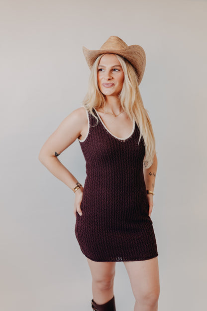 Z Supply | Sorolla Crochet Cover Up | Chocolate Cherry