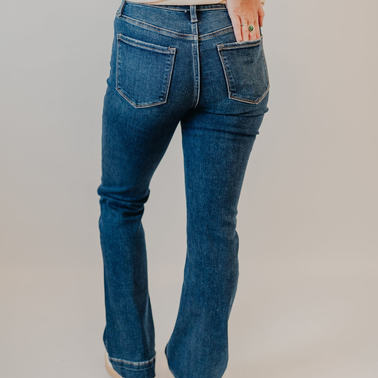 Vervet | High Rise Trouser Hem Bootcut | Sustainability