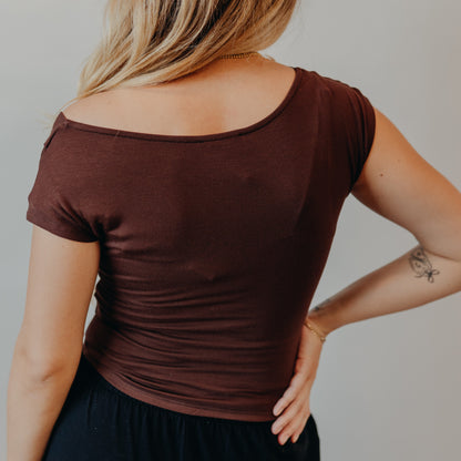 Blu Pepper | Asymmetrical Top | Chocolate