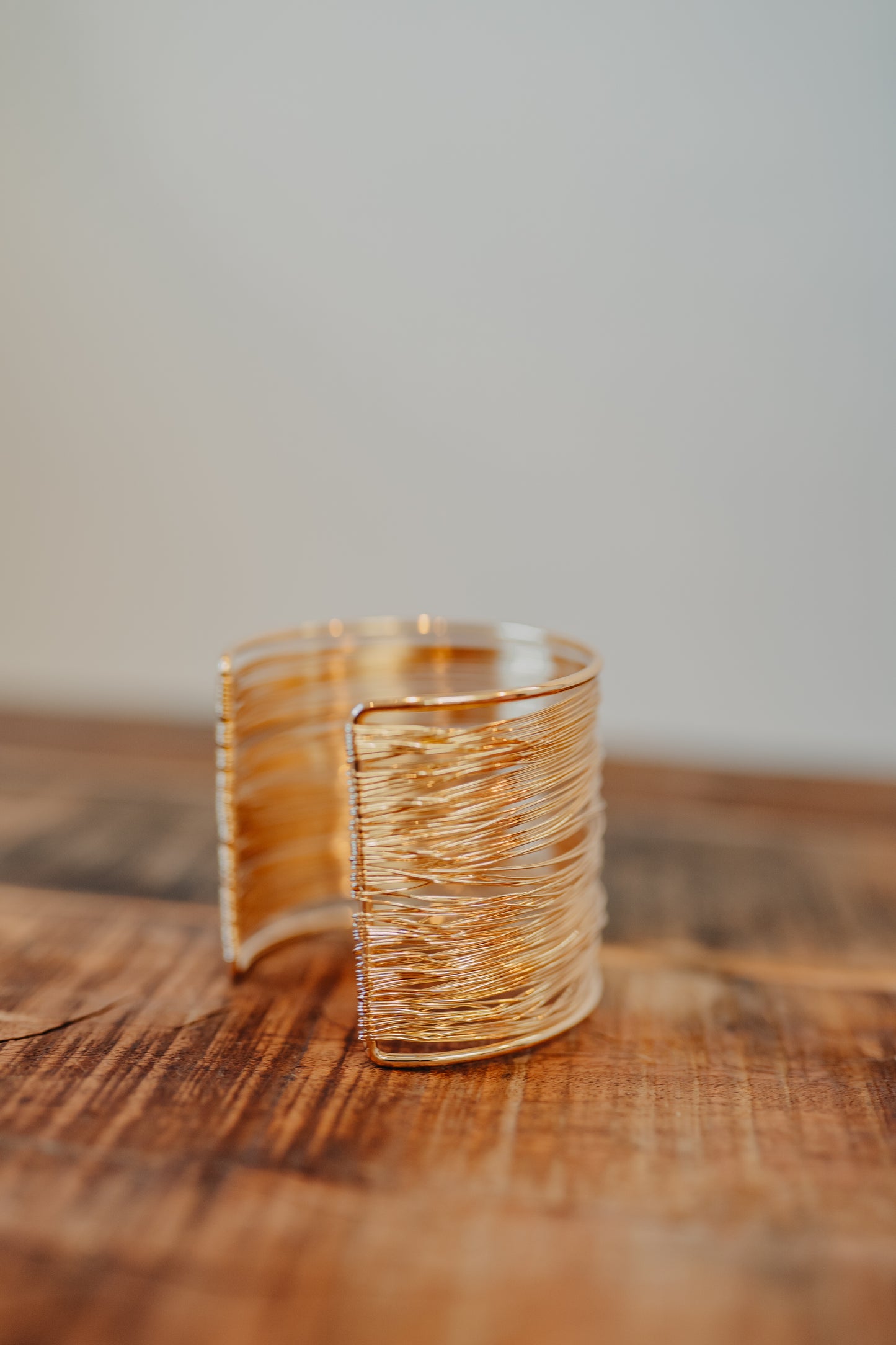 Josslyn | Gold Wire Bangle Bracelet