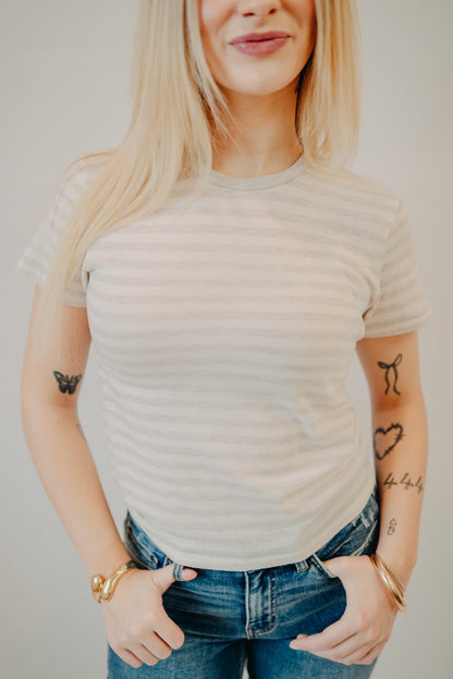 Z Supply | Tourist Striped Tee | Natural Heather