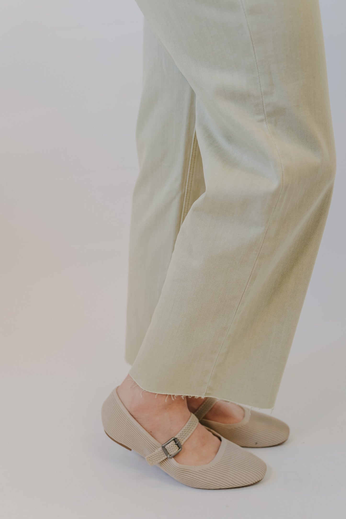 Vervet | High Rise Crop Wide Leg | Olive