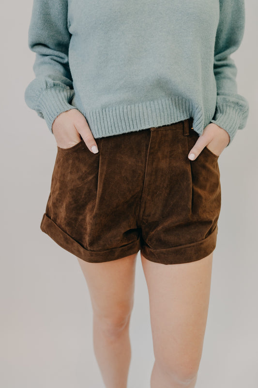 By Together | Prose Wide Leg Woven Shorts | Chocolate