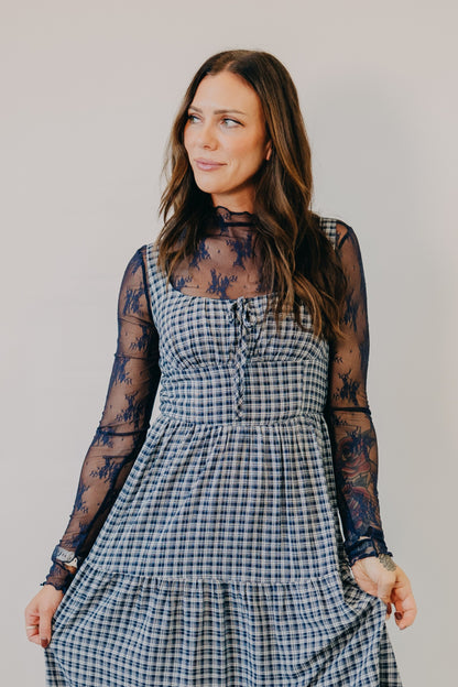 Hem & Thread | Lace Long Sleeve | Navy