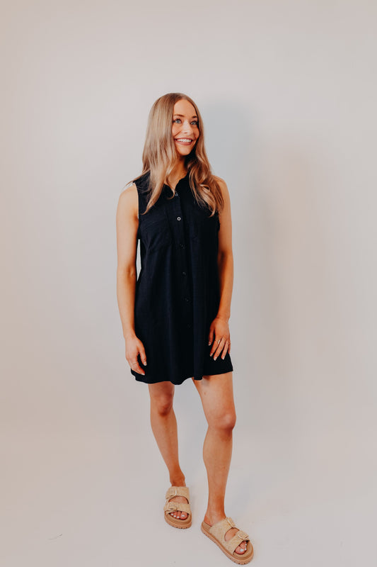Z Supply | New Light Textured Mini Dress | Black