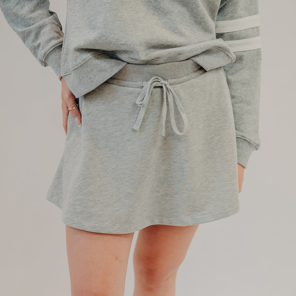 Wishlist | French Terry Flare Skort | H Grey