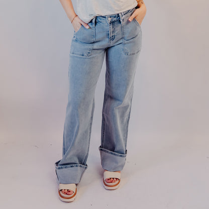 Vervet | High Rise Cuffed Wide | Stellar