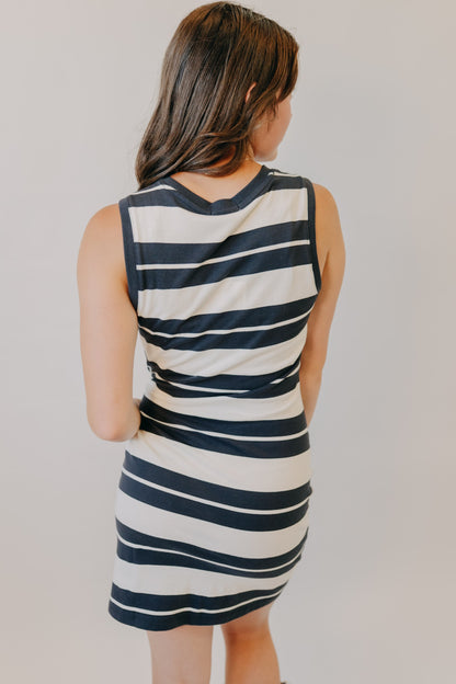 Z Supply | Mattie Striped Mini Dress | Ash Black