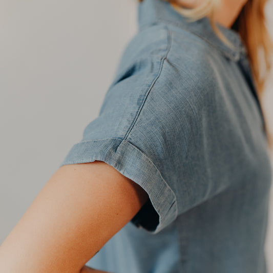 Be Cool | Chambray Button Down | Medium Wash