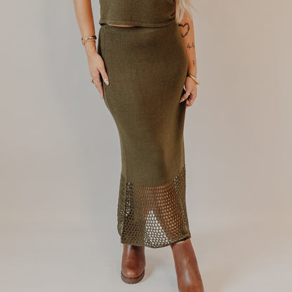 Z Supply | Haven Sweater Knit Midi Skirt | Fern