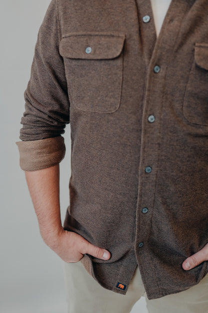 The Normal Brand | Textured Knit Shirt | Java