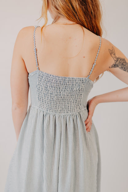 Blu Pepper | Striped Dress | Navy White