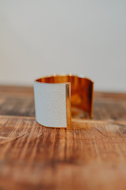 Josslyn | White Cuff Bracelet
