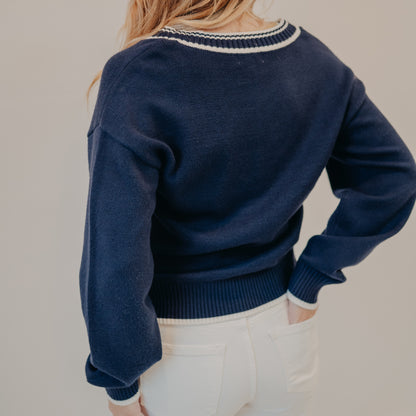 Thread & Supply | Donna Sweater | Navy Ivory