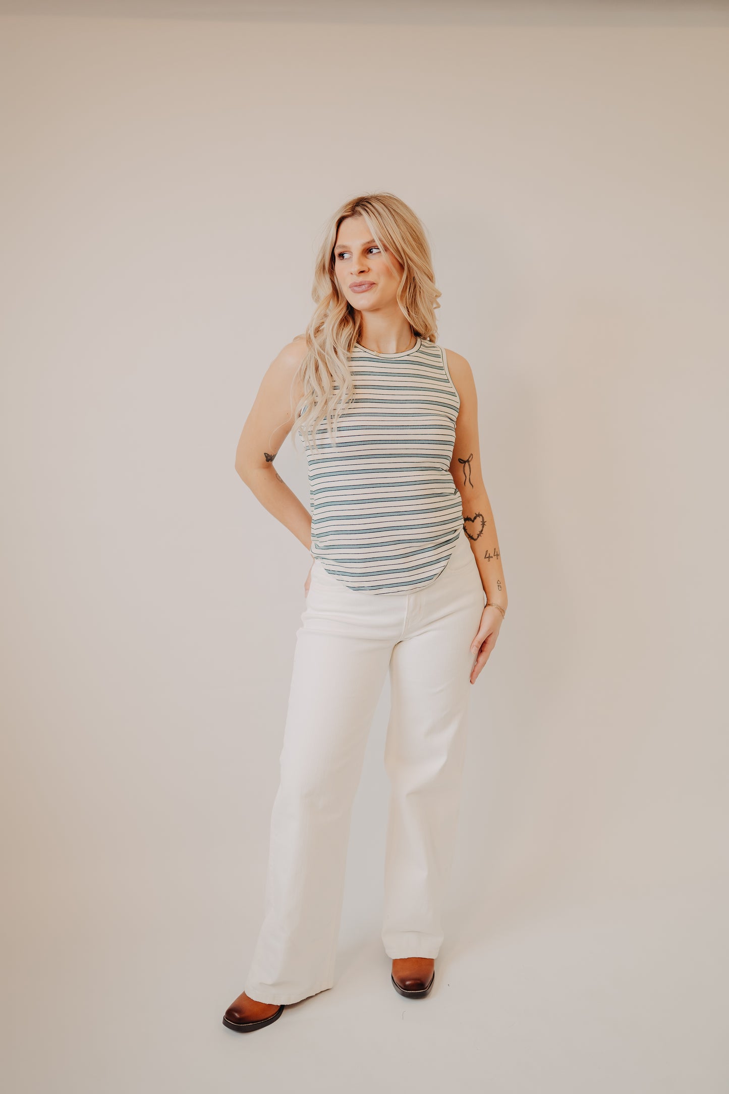 Vervet | High Rise Wide Leg | Optic White