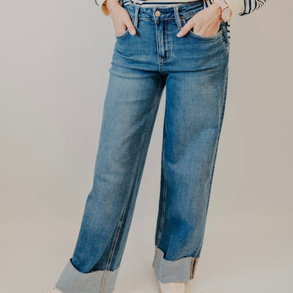 Vervet | High Rise Cuffed Wide | Remedy