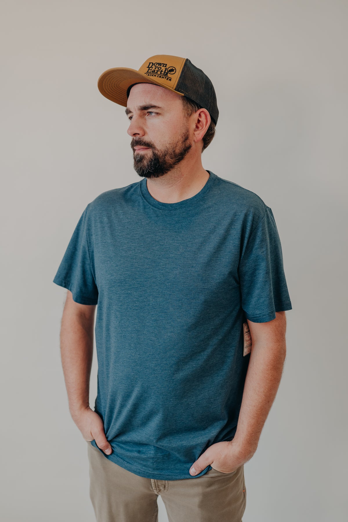 Flag & Anthem | Essential Stretch Tee | Navy Heather