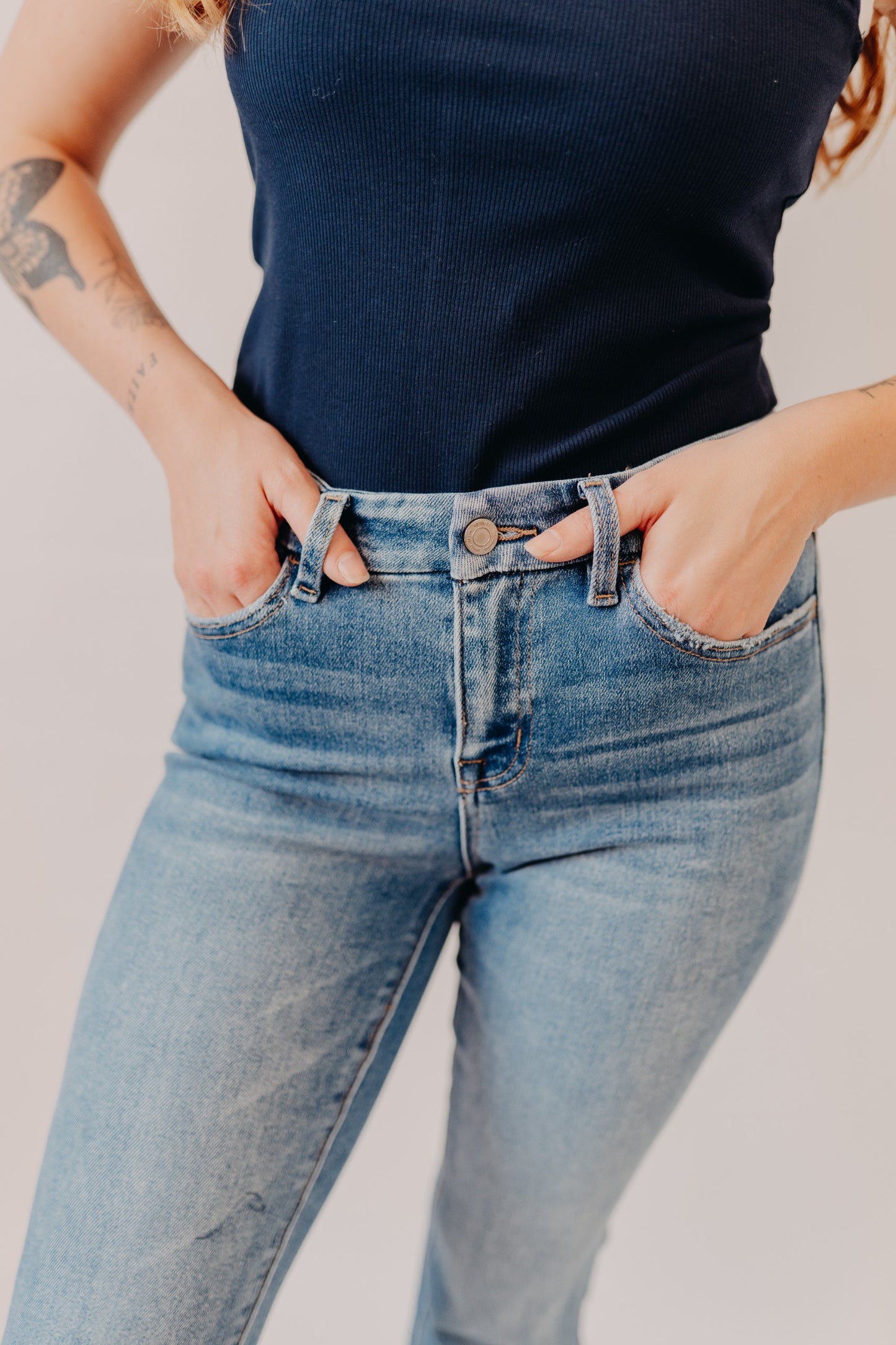 Vervet | Mid Rise Seamless Waist Bootcut | Flores Sea