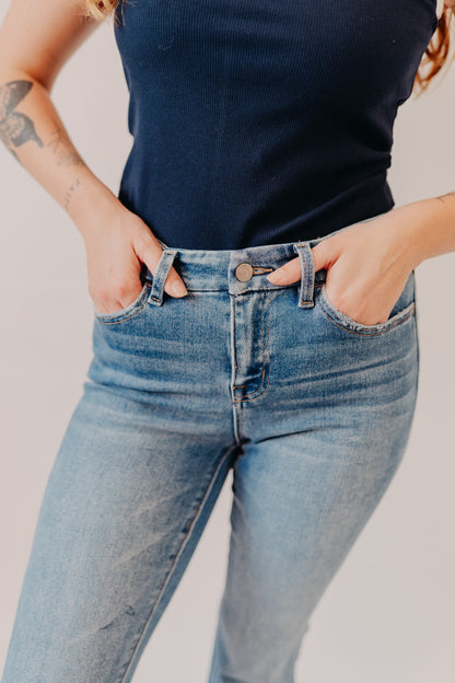 Vervet | Mid Rise Seamless Waist Bootcut | Flores Sea