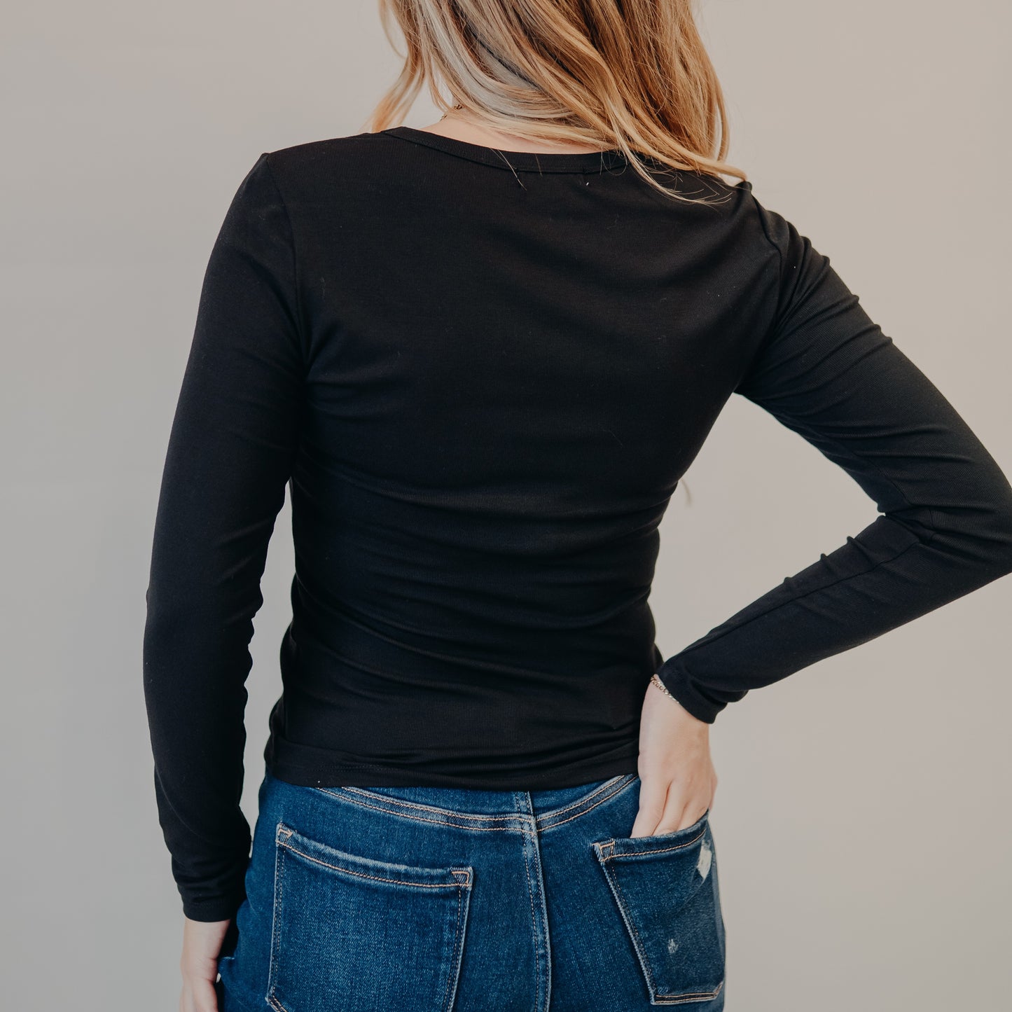 Z Supply | Second Skin Crew LS | Black