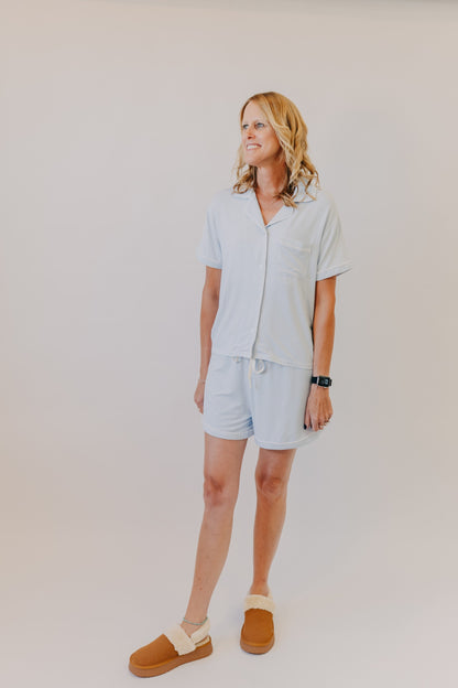 Thread & Supply | Nella Pajama Set of 2 | Light Blue Stripe