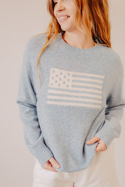 Thread & Supply | Allegiance Sweater | Heather Blue