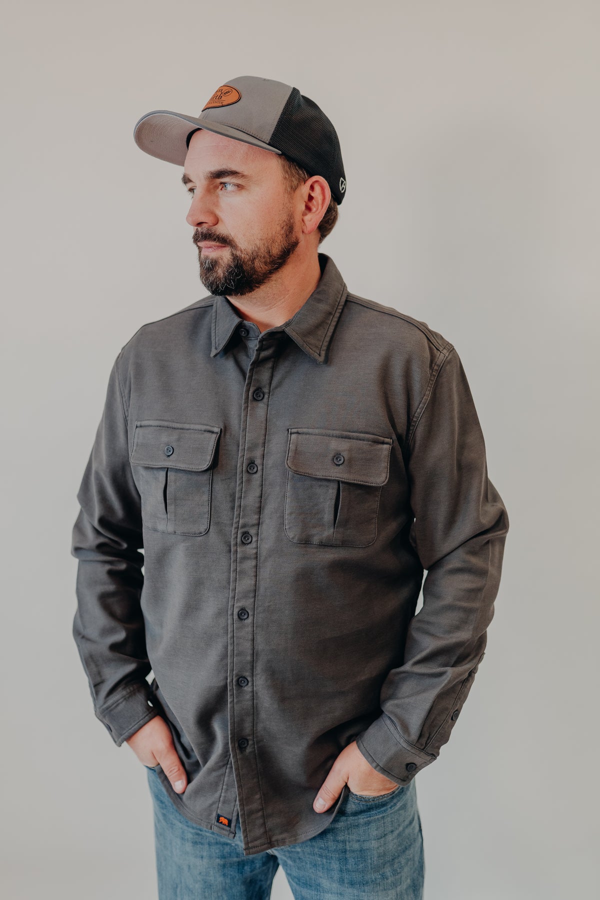 The Normal Brand | Comfort Terry Shirt Jacket | Steel