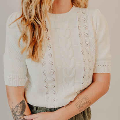 Be Cool | Chunky Puff Sweater | Ivory