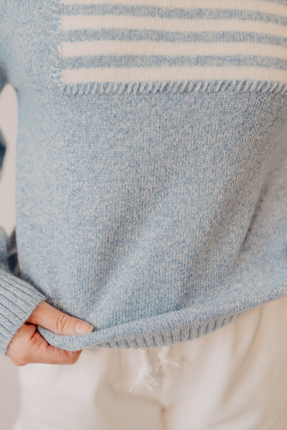 Thread & Supply | Allegiance Sweater | Heather Blue